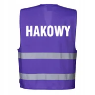 Odzież robocza - Kamizelka odblaskowa Portwest fioletowa L/XL z nadrukiem HAKOWY - miniaturka - grafika 1