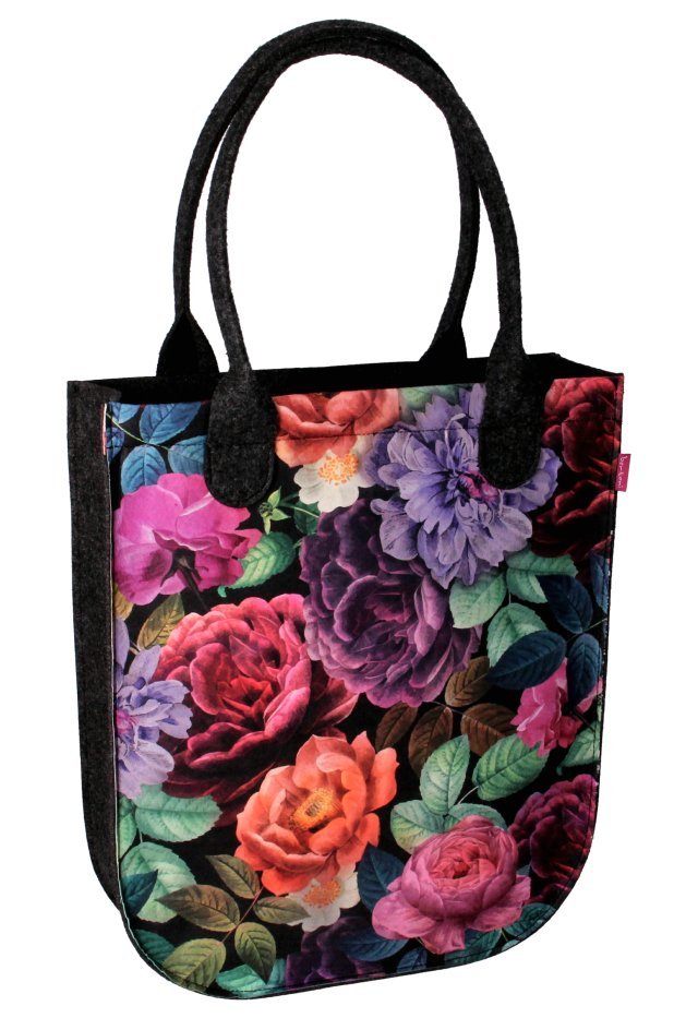 Pojemna torebka damska shopper bag filcowa A4