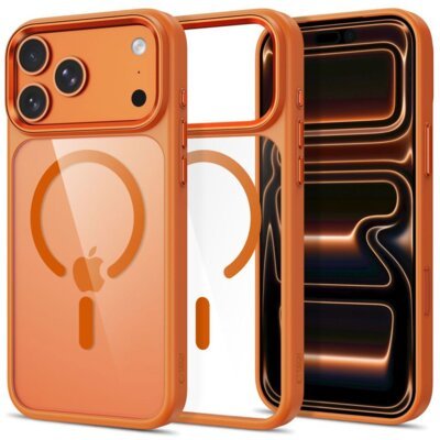 Etui TECH-PROTECT Magmat MagSafe CC do Apple iPhone 17 Pro Max/18 Pro Max Przezroczysto-pomarańczowy