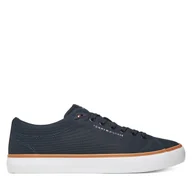 Sneakersy męskie - Sneakersy Tommy Hilfiger Th Hi Vulc Core Low Ii Mesh FM0FM05513 Granatowy - miniaturka - grafika 1