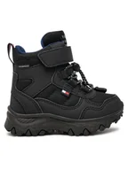 Buty dla chłopców - Tommy Hilfiger Śniegowce Fur Boot T1X5-33710-1492 M Czarny - miniaturka - grafika 1
