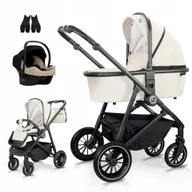 Wózki dziecięce - TIBI Milukids Wózek dziecięcy 3w1 Luksusowy Beż - miniaturka - grafika 1