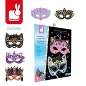 Zabawki kreatywne - Janod Zestaw Kreatywny do Zdrapywania Maski Karnawałowe 5 lat +, - miniaturka - grafika 1