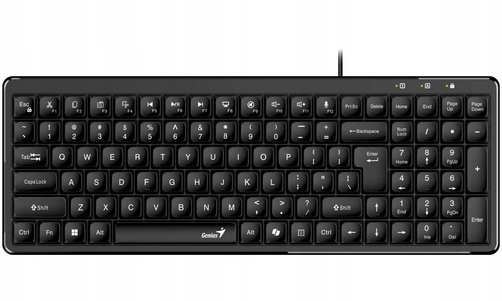 Genius LuxeMate 120/ Przewodowa/ USB/ Copilot/ czarna/ układ CZ+SK 31310059403