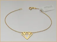 Bransoletki - Bransoletka DIAMENT srebro pozłacane 24K - miniaturka - grafika 1