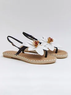 Bellucci Japonki w kolorze czarno-białym - Klapki i japonki damskie - miniaturka - grafika 1