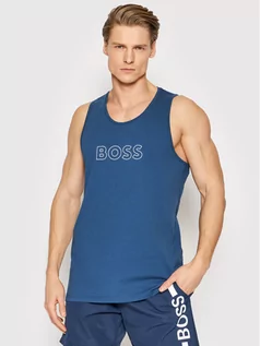 Koszulki męskie - Hugo Boss Tank top Beach 50469301 Granatowy Regular Fit - grafika 1