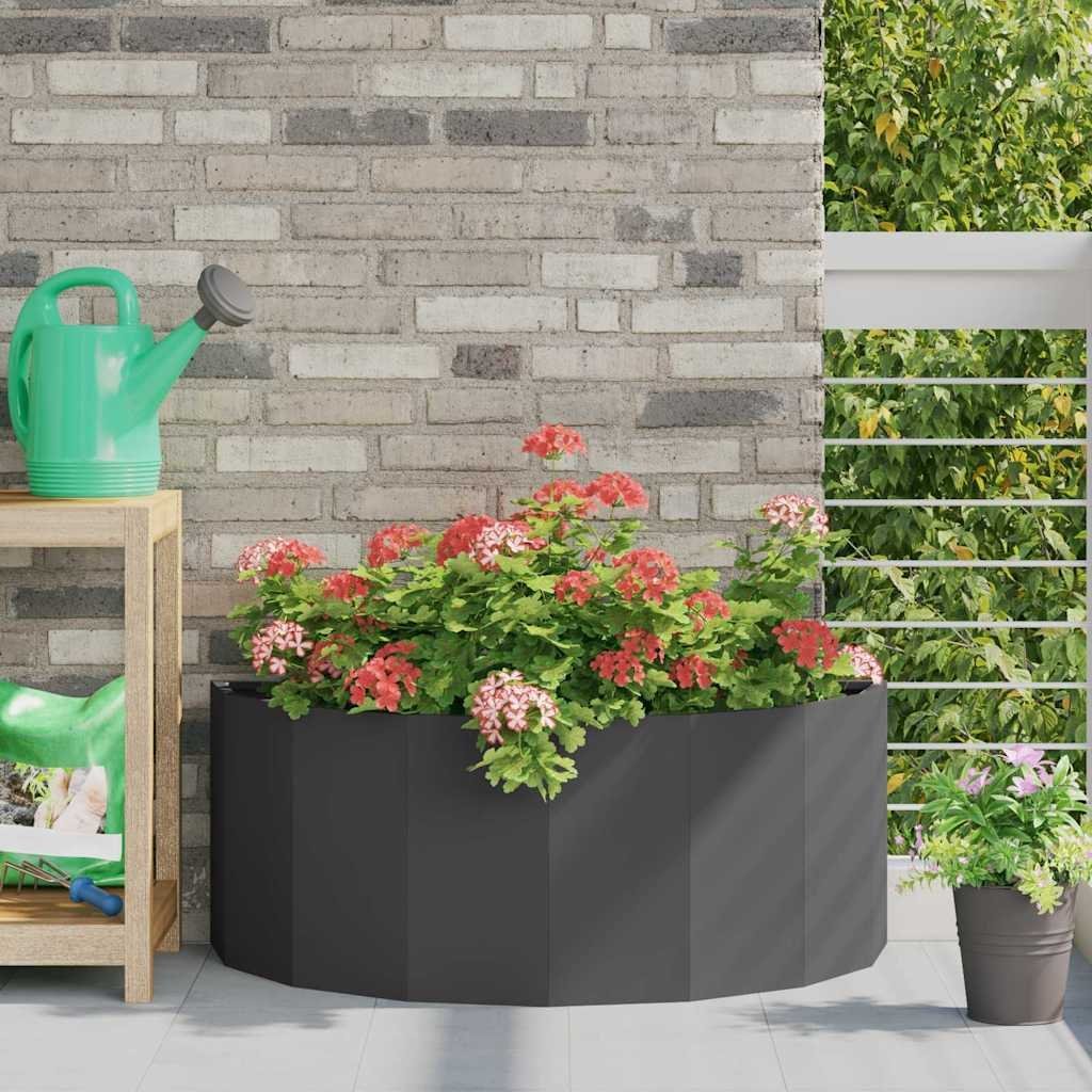 vidaXL Donica Czarny 90 x 45 x 35 cm Stal