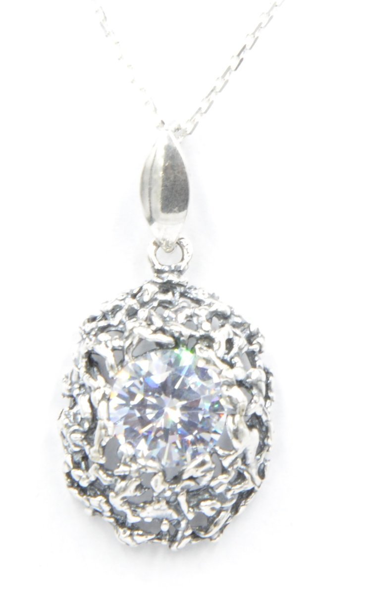 Srebrna Zawieszka Wisiorek Z Cyrkonią. Pr. 925!