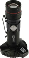 Latarki - RS PRO Latarka akumulatorowa LED czarna w aluminiowej obudowie, 300 lm / 100 m, 93 mm - miniaturka - grafika 1