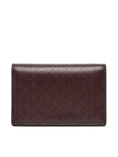 Calvin Klein Mały Portfel Damski Emblem Aop Accordion Cardcase LV04F1083G Bordowy - Portfele - miniaturka - grafika 1