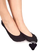 Skarpetki damskie - Skarpety stopki damskie niskie laserowe prążkowane z ABS czarne 3PAK 36-41 - miniaturka - grafika 1