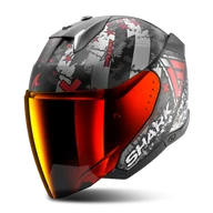 Kaski motocyklowe - Kask Otwarty Shark Skwal i3 Jet Czarny/CzerwonyXL - miniaturka - grafika 1