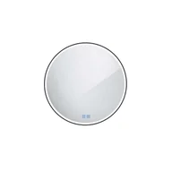 Lustra - Nimco Lustra - Lustro z oświetleniem LED, średnica 60 cm, czujnik dotykowy, czarne ZPC 28000RVX-90 - miniaturka - grafika 1