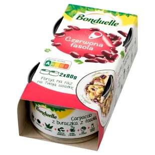 Bonduelle Fasola czerwona 2 x 80 g - Mieszanki warzywne, sałatki - miniaturka - grafika 1