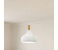 Lampy sufitowe - Eglo 901178 - Żyrandol na lince SABINAR 1xE27/60W/230V śr. 28cm biały - certyfikat FSC - miniaturka - grafika 1