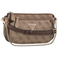 Torebki damskie - Torebka Listonoszka Noelle Dbl Pouch Crossbody HWZG78 79710 Latte Logo/Brown (GU515-e) Guess - miniaturka - grafika 1