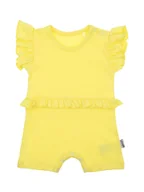 Kombinezony dla dzieci - Dziewczęcy rampers żółty Nicol r.56 - miniaturka - grafika 1