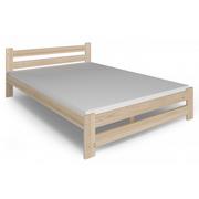 Łóżka - Sosnowe podwójne łóżko z materacem 140x200 - Zinos - miniaturka - grafika 1