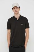 Koszulki męskie - Lacoste polo męski kolor czarny gładki - miniaturka - grafika 1