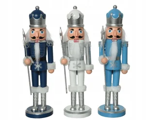 Figurka Dziadek Do Orzechów Odcienie Niebieskiego 28 Cm - Ozdoby bożonarodzeniowe - miniaturka - grafika 1