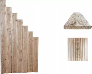 20 x Deska modrzewiowa ryflowana dług. 110 cm - Podesty i deski tarasowe - miniaturka - grafika 1