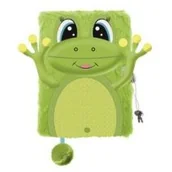 Szkolne artykuły papiernicze - St. Majewski Pamiętnik A5 Włochacz z kłódką 3D My Little Friend Happy Frog 96 kartek - miniaturka - grafika 1