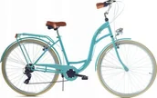 Rowery - Dallas Bike Rower Dallas City 28" 7spd - turkusowy z kremem - miniaturka - grafika 1