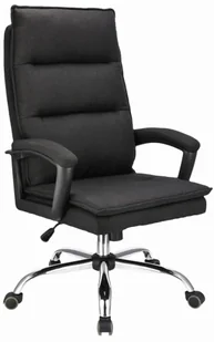 Fotel biurowy, krzesło biurowe Elior Czarny tapicerowany fotel biurowy regulowany L7-C20 - Fotele i krzesła biurowe - miniaturka - grafika 1