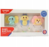 Grzechotki dla dzieci - GRZECHOTKI DLA DZIECI ZABAWKI SENSORYCZNE DLA DZIECKA ZESTAW 3SZT - miniaturka - grafika 1