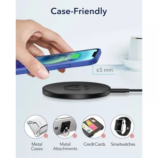ESR EFC002O WIRELESS CHARGER 15W BLACK - Ładowarki do telefonów - miniaturka - grafika 6