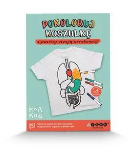 Zabawka naukowa, Koszulka do nauki anatomii i flamastry, rozmiar 116 , Koa Koa - Łamigłówki - miniaturka - grafika 1