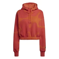 Bluzy damskie - Bluza z kapturem damska adidas MARIMEKKO czerwona HJ7306-S - miniaturka - grafika 1
