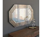 Lustra - Lustro ścienne 60x100 cm brązowy - miniaturka - grafika 1