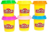 Masy plastyczne - Masa Plastyczna 6 Pojemników x 50g 6 Kolorów 300g - miniaturka - grafika 1