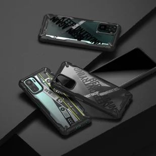 Ringke Fusion X Design etui pancerny pokrowiec z ramką Xiaomi Redmi Note 10 / Redmi Note 10S czarny (Ticket band) (XDXI0029) - Etui i futerały do telefonów - miniaturka - grafika 5