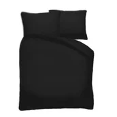 Pościel - Pościel bawełniana 160x200 czarna, jednobarwna - miniaturka - grafika 1