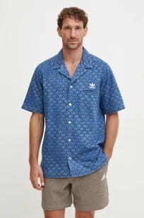 adidas Originals koszula jeansowa męska kolor niebieski regular IX6731 - Koszule męskie - miniaturka - grafika 1