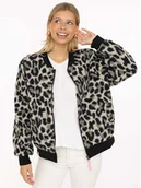 Kurtki damskie - Zwillingsherz Kurtka "Classic Leo" w kolorze szaro-czarnym - miniaturka - grafika 1