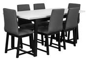 Stoły z krzesłami - Zestaw Stół z krzesłami LOFT do kuchni jadalni L006 - miniaturka - grafika 1