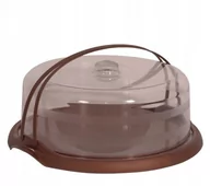 Pojemniki kuchenne - Pojemnik Okragły Na Tort Ciasto Czerwony 37,5X13,5 - miniaturka - grafika 1