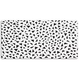 Mata na biurko Czarne geometryczne trójkąty 120x60 cm - Podkładki na biurko - miniaturka - grafika 1