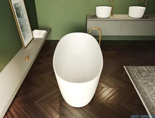 Riho LIMITED Oval wanna wolnostojąca BIAŁY MAT 175x80cm B152001105 - Wanny z hydromasażem - miniaturka - grafika 4