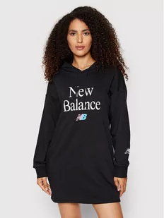 New Balance Sukienka dzianinowa Ess WD21501 Czarny Oversize - Sukienki - miniaturka - grafika 1
