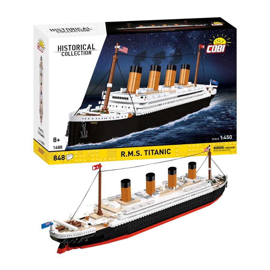 KLOCKI KONSTRUKCYJNE COBI 1688 Statek R.M.S TITANIC HISTORICAL COLLECTION 848 EL.