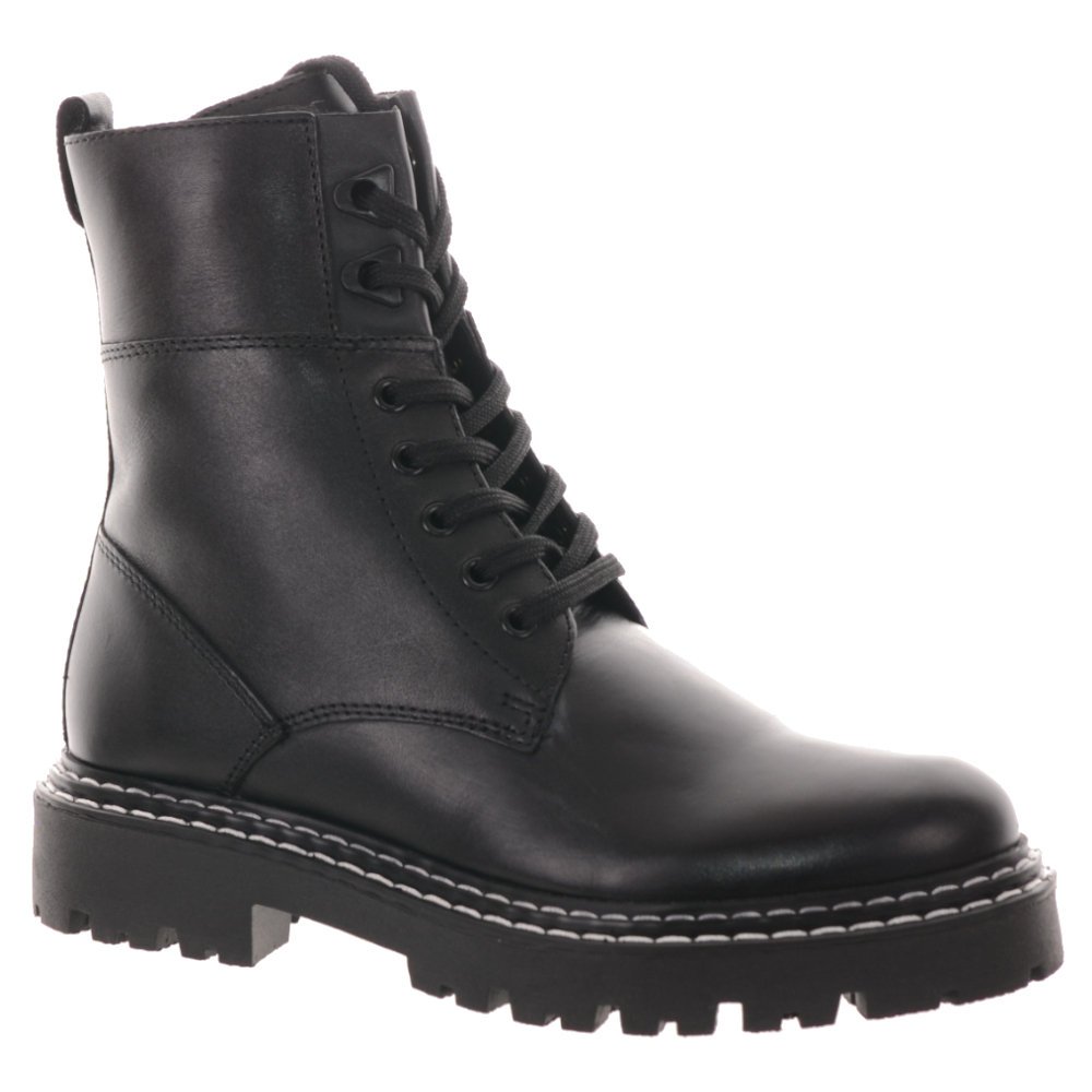 Marco Tozzi Damskie Czarne Botki Skórzane 36