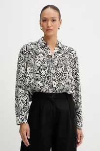 Tommy Hilfiger koszula damska kolor czarny relaxed z kołnierzykiem klasycznym WW0WW45899 - Koszule damskie - miniaturka - grafika 1