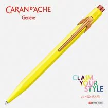 Carandache Długopis CARAN DACHE 849 Claim Your Style Ed2 Canary Yellow M w pudełku żółty - Przybory szkolne - miniaturka - grafika 1