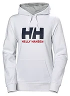 Bluzy damskie - Helly Hansen damska bluza z kapturem z logo W HH, biały, l - miniaturka - grafika 1