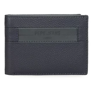 Portfele - Pepe Jeans Checkbox Poziomy portfel z portmonetką Niebieski 11x8x1 cms Skóra, niebieski, Talla única, Portfel poziomy z portmonetką - grafika 1